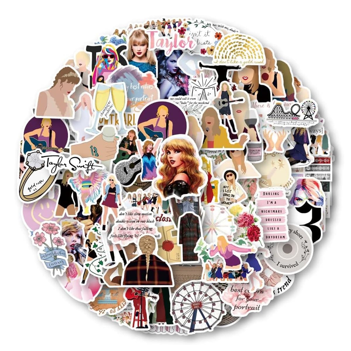 HASTHIP 100 PCS Singer Stickers, Vinyl Waterproof Music Stickers for Water Bottle Laptop Skateboard Car Bumper Computer Gifts for Aldults Boys Girls Teens HASTHIP 100 PCS Singer Stickers, Vinyl Waterproof Music Stickers for Water Bottle Laptop Skateboard Car Bumper Computer Gifts for Aldults Boys Girls Teens